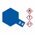 X-4 Blau glaenzend - 23ml Acrylstreichfarbe wasserlöslich Tamiya 300081004