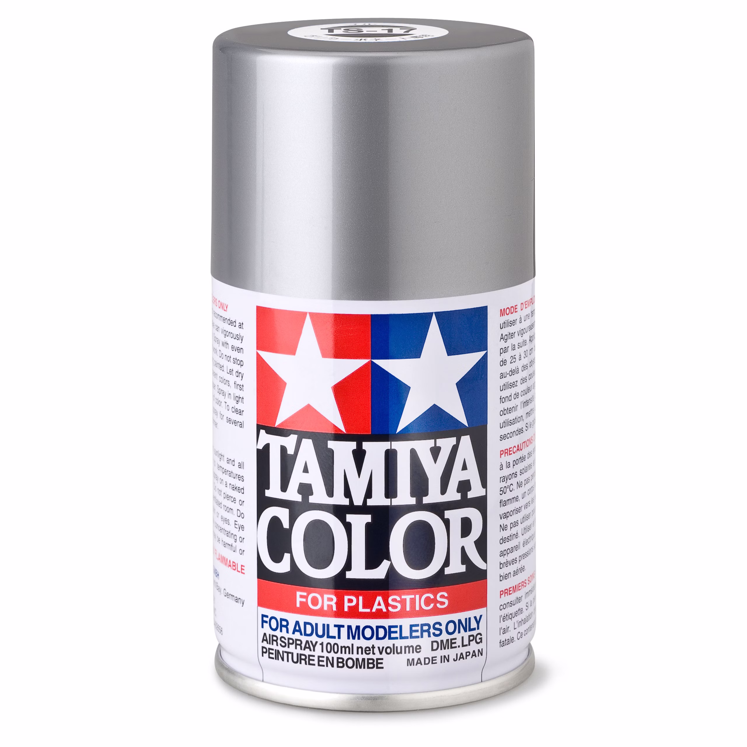 TS-17 Aluminium Silber glaenzend - 100ml Sprayfarbe Kunstharz Tamiya 300085017