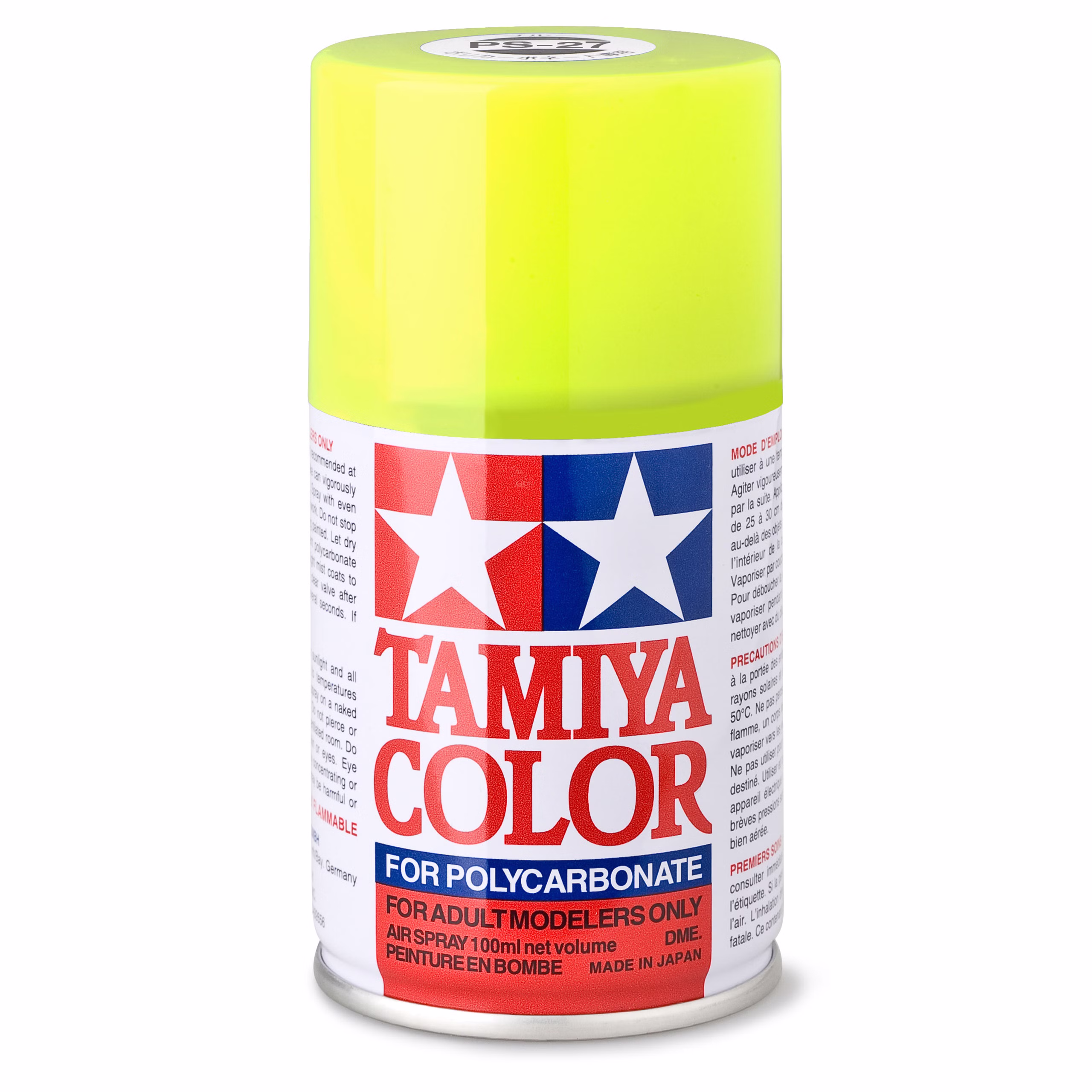 PS-27 Neon Gelb Polycarbonat - 100ml Sprayfarbe Lexan - Tamiya 300086027