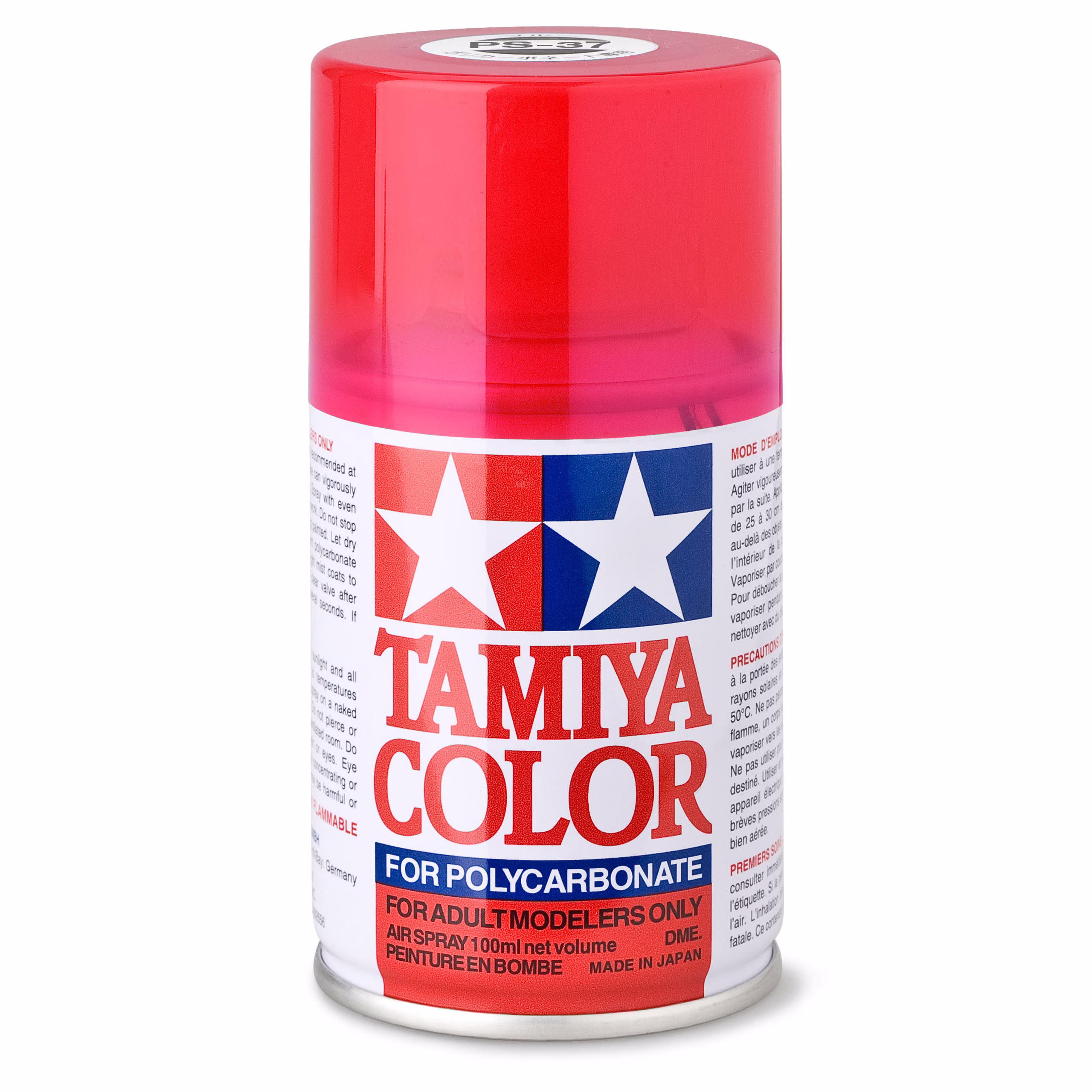 PS-37 Translucent Rot Polyc. - 100ml Sprayfarbe Lexan - Tamiya 300086037 PS-37 Translucent Rot Polyc. - 100ml Sprayfarbe Lexan - Tamiya 300086037