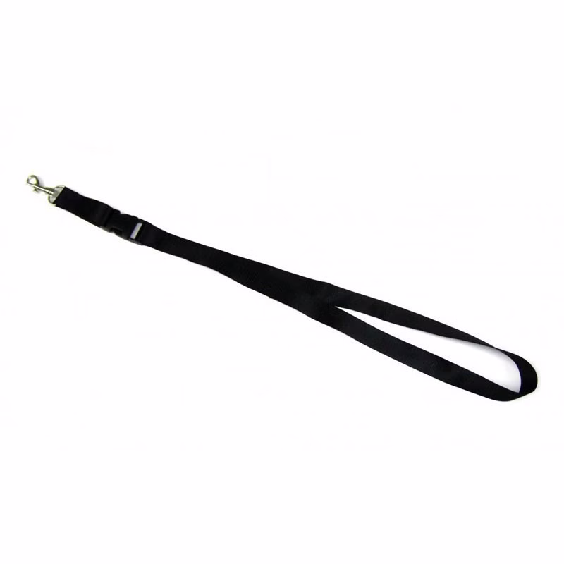50x Schlüsselbänder schwarz Lanyard 2 x 55cm mit Haken