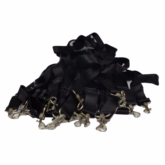 50x Schlüsselbänder schwarz Schlüsselanhänger teilbar 55cm mit Haken