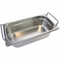 GN 1/3 Gastronormbehälter GN-Behälter Edelstahl 4 Liter Tiefe 100mm MIT FALLGRIFF GN 1/3 Gastronormbehälter GN-Behälter Edelstahl 4 Liter Tiefe 100mm MIT FALLGRIFF