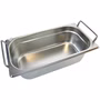 GN 1/3 Gastronormbehälter GN-Behälter Edelstahl 4 Liter Tiefe 100mm MIT FALLGRIFF GN 1/3 Gastronormbehälter GN-Behälter Edelstahl 4 Liter Tiefe 100mm MIT FALLGRIFF