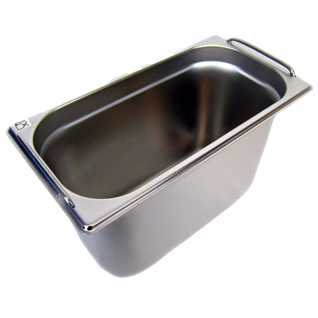 GN 1/3 Gastronormbehälter GN-Behälter Edelstahl 7,8 Liter Tiefe 200mm MIT FALLGRIFF GN 1/3 Gastronormbehälter GN-Behälter Edelstahl 7,8 Liter Tiefe 200mm MIT FALLGRIFF