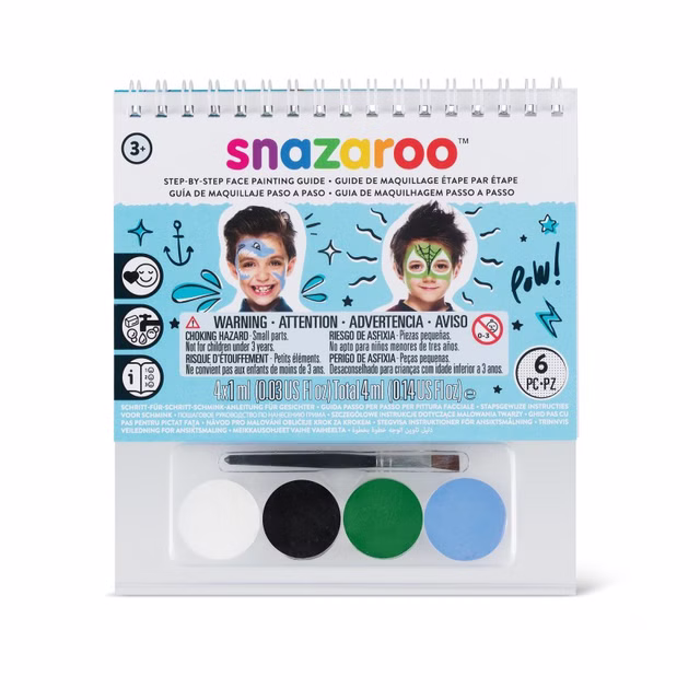 Kinder Schminkfarben SNAZAROO A6 SCHMINKBUCH JUNGEN 1174002 Kinder Schminkfarben SNAZAROO A6 SCHMINKBUCH JUNGEN 1174002