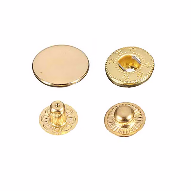250 Stk. Druckknöpfe 12,5mm - gold - für Handpresse 250 Stk. Druckknöpfe 12,5mm - gold - für Handpresse
