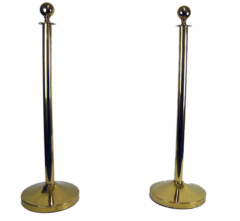 Absperrpfosten Absperrständer Personenleitsystem gold Kugel - im-shop-kaufen.de Absperrpfosten Absperrständer Personenleitsystem gold Kugel - im-shop-kaufen.de