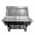 11 tlg. SET Edelstahl Speisenwärmer Warmhaltebehälter Chafing Dish 11 tlg. SET Edelstahl Speisenwärmer Warmhaltebehälter Chafing Dish