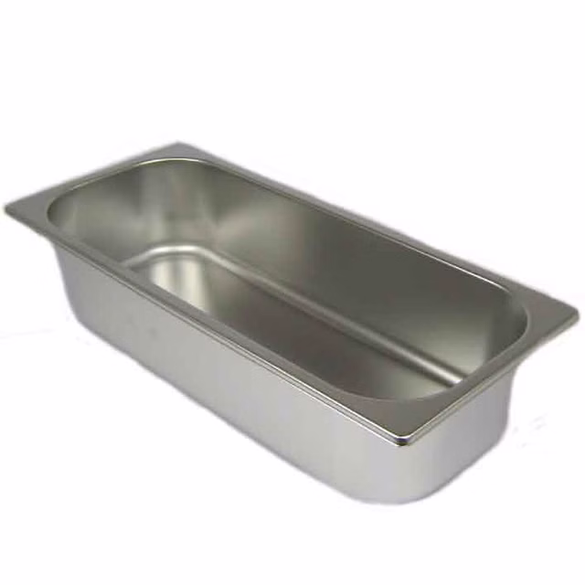 Eisbehälter Edelstahl Ice Cream Pan Tiefe 80mm / 360mm lang/ 250mm Breit Eisbehälter Edelstahl Ice Cream Pan Tiefe 80mm / 360mm lang/ 250mm Breit