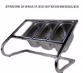 Ständer Edelstahl für GN 1/3 Behälter Buffetständer, Zutatenständer, 