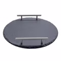 Schiefer Buffet-Platte, Servierplatte, Schieferplatte, Käseplatte 30 cm rund mit Griff