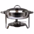 Edelstahl Speisenwärmer Runder Warmhaltebehälter Chafing Dish 5,5 Liter