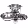 Edelstahl Speisenwärmer Runder Warmhaltebehälter Chafing Dish 5,5 Liter