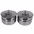 Edelstahl Speisenwärmer Runder Warmhaltebehälter Chafing Dish 2x 4,5 Liter Edelstahl Speisenwärmer Runder Warmhaltebehälter Chafing Dish 2x 4,5 Liter