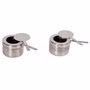 Edelstahl Speisenwärmer Runder Warmhaltebehälter Chafing Dish 2x 4,5 Liter Edelstahl Speisenwärmer Runder Warmhaltebehälter Chafing Dish 2x 4,5 Liter