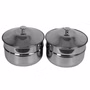 Edelstahl Speisenwärmer Runder Warmhaltebehälter Chafing Dish 2x 4,5 Liter Edelstahl Speisenwärmer Runder Warmhaltebehälter Chafing Dish 2x 4,5 Liter