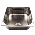 Waschbecken Edelstahl 2/3 x 100 tief  GN Pan Basin mit Spülventil