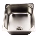 Waschbecken Edelstahl 2/3 x 150mm tief GN Pan Basin mit Spülventil Waschbecken Edelstahl 2/3 x 150mm tief GN Pan Basin mit Spülventil