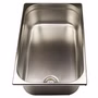 Waschbecken Edelstahl 1/1 x 150mm tief GN Pan Basin mit Spülventil Waschbecken Edelstahl 1/1 x 150mm tief GN Pan Basin mit Spülventil