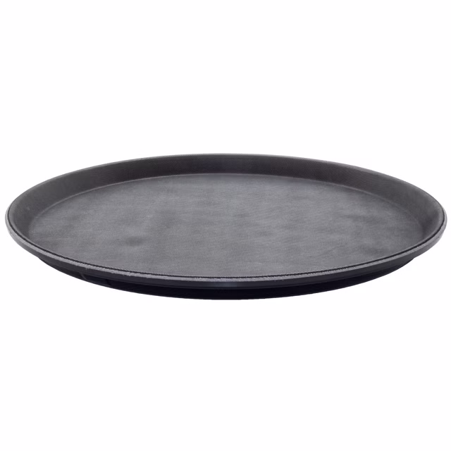 Gastrotablett Kunststoff gummiert rund 35.5 cm Durchmesser Tablett Antirutsch Beschichtet