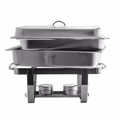 AcMax Chafing Dish Speisenwärmer Warmhaltebehälter aus Edelstahl AcMax Chafing Dish Speisenwärmer Warmhaltebehälter aus Edelstahl