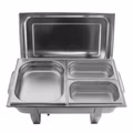 AcMax 12 tlg. SET Edelstahl Speisenwärmer Warmhaltebehälter Chafing Dish AcMax 12 tlg. SET Edelstahl Speisenwärmer Warmhaltebehälter Chafing Dish