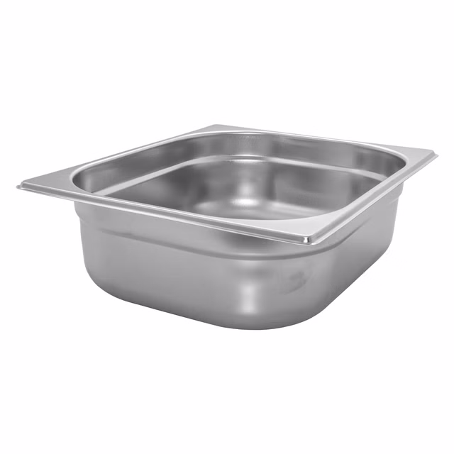AcMax GN 1/2 Gastronormbehälter GN-Behälter Edelstahl 6,5 Liter Tiefe 100mm