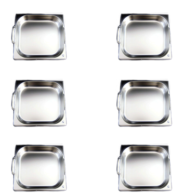 Produktbild von AcMax GN 2/4 Gastronorm-Behälter Aus Edelstahl – 530x162x40 Mm, 0,6 Mm Stark, Spülmaschinenfest, Für Buffet & Catering