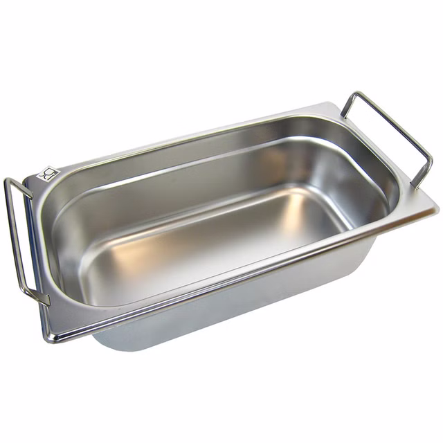 AcMax GN 1/3 Gastronormbehälter GN-Behälter Edelstahl 4 Liter Tiefe 100mm MIT FALLGRIFF