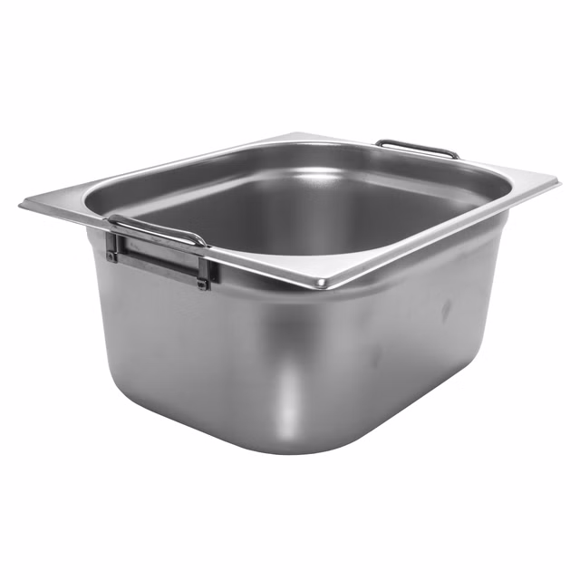 AcMax GN 1/2 Gastronormbehälter GN-Behälter Edelstahl 9,5 Liter Tiefe 150mm MIT FALLGRIFF