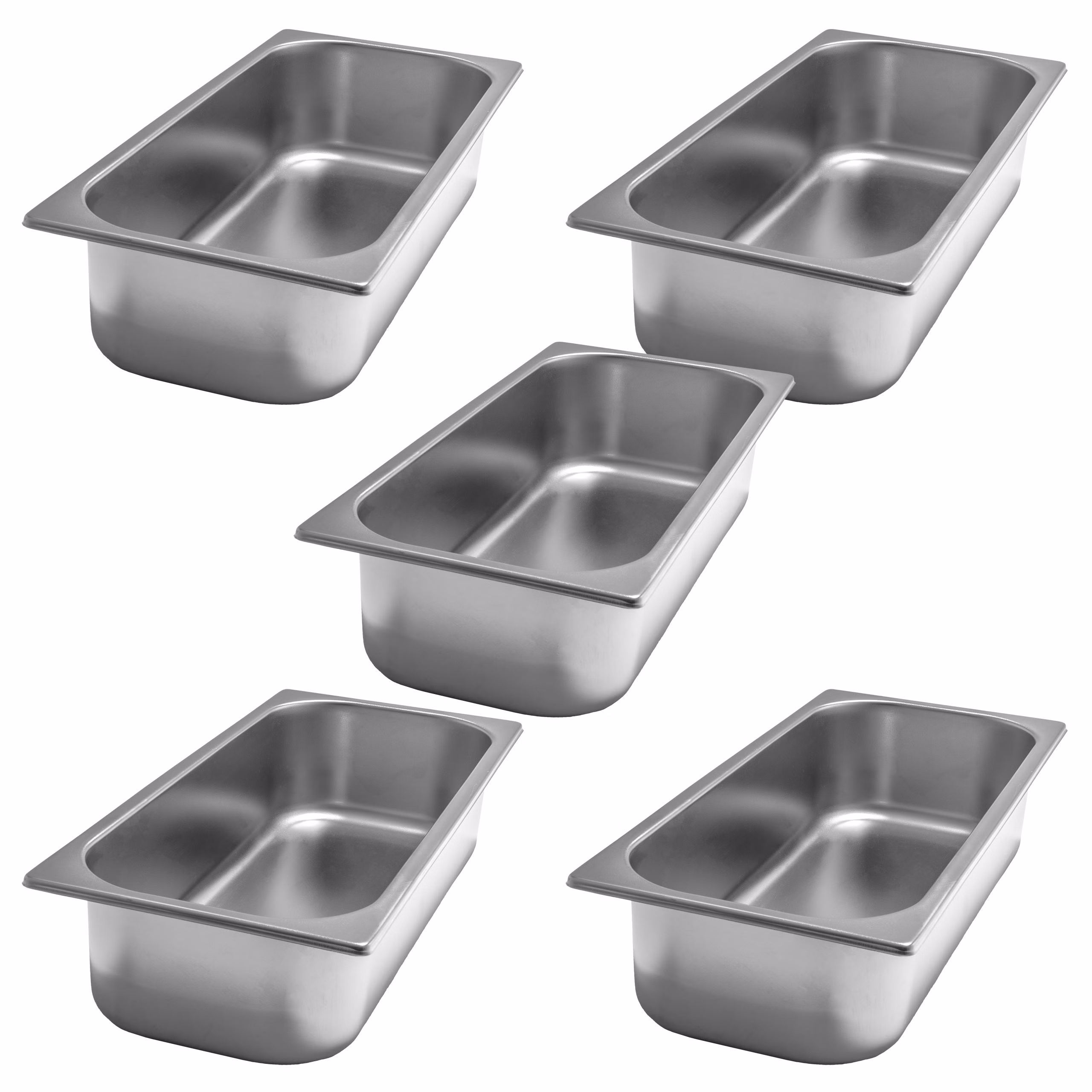 AcMax 6 Stück Eisbehälter Edelstahl Ice Cream Pan Tiefe 80mm /360mm Lang / 165mm Breit AcMax 6 Stück Eisbehälter Edelstahl Ice Cream Pan Tiefe 80mm /360mm Lang / 165mm Breit