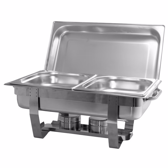 AcMax Edelstahl Speisenwärmer 1/2 extra tief 100mm Warmhaltebehälter Chafing Dish