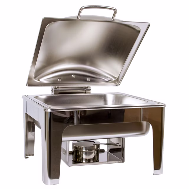 AcMax Edelstahl Luxus Speisenwärmer 2/3 Warmhaltebehälter Chafing Dish 6,0 Liter