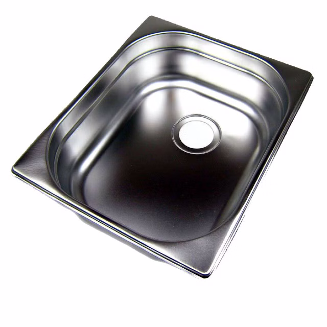 AcMax Waschbecken Edelstahl Spülbecken Camping Spüle 325x265x100