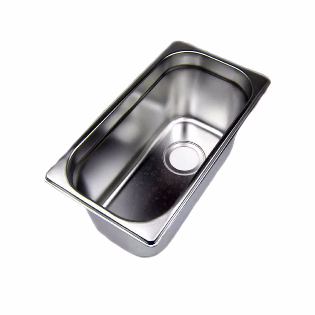 AcMax Waschbecken Edelstahl Spülbecken Camping Spüle 325x175x150 mit Deckel