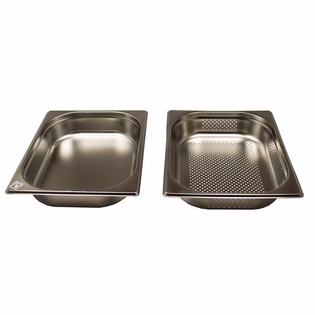AcMax Dampfgarer Set Edelstahl GN 1/2 Gastrobehälter ( L 32,5 x B 26,5 x T 6,5 cm )