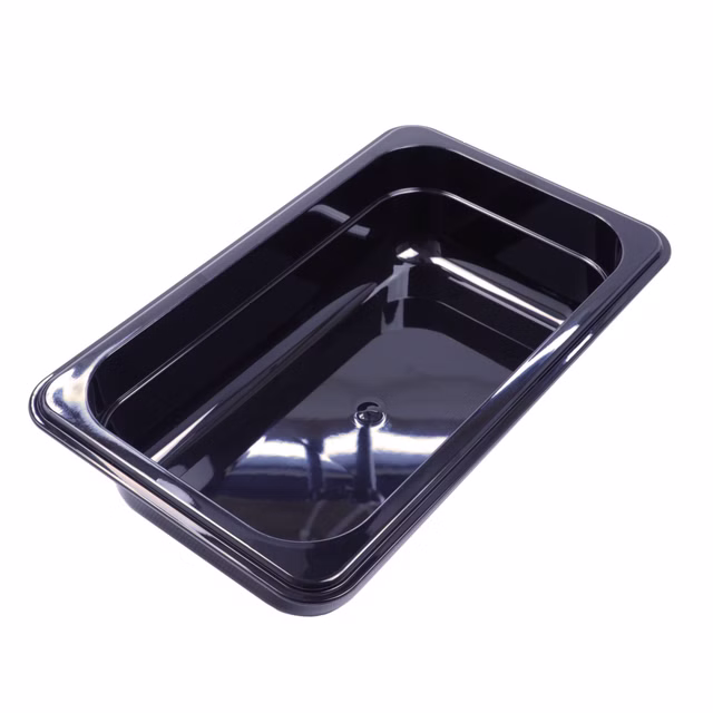 AcMax Kunststoff GN 1/4 Polycarbonat schwarz Gastronormbehälter GN-Behälter 1,8 Liter Tiefe 65mm