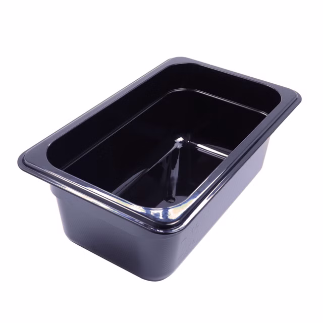 AcMax Kunststoff GN 1/4 Polycarbonat schwarz Gastronormbehälter GN-Behälter 2,8 Liter Tiefe 100mm