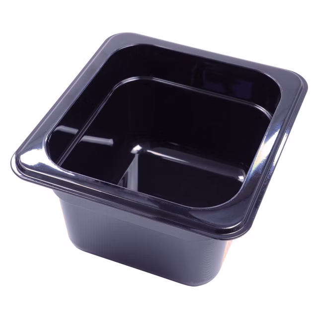 AcMax Kunststoff GN 1/6 Polycarbonat schwarz Gastronormbehälter GN-Behälter 1,6 Liter Tiefe 100mm