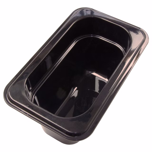 AcMax Kunststoff GN 1/9 Polycarbonat schwarz Gastronormbehälter GN-Behälter 0,8 Liter Tiefe 100mm