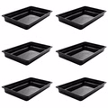 AcMax 6 Stück Kunststoff GN 1/1 Polycarbonat SCHWARZ Gastronormbehälter GN-Behälter 8,5 Liter Tiefe 65mm