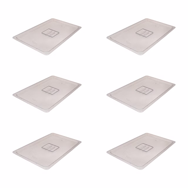 AcMax 6 Stück Polycarbonat Deckel GN 1/1 Gastronormbehälter GN-Behälter Gastronorm Kunststoff