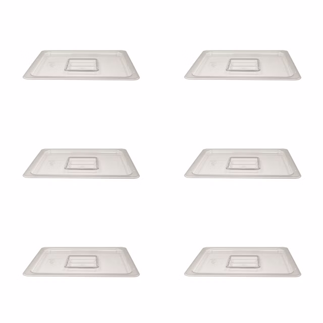 AcMax 6 Stück Polycarbonat Deckel GN 1/2 Gastronormbehälter GN-Behälter Gastronorm Kunststoff