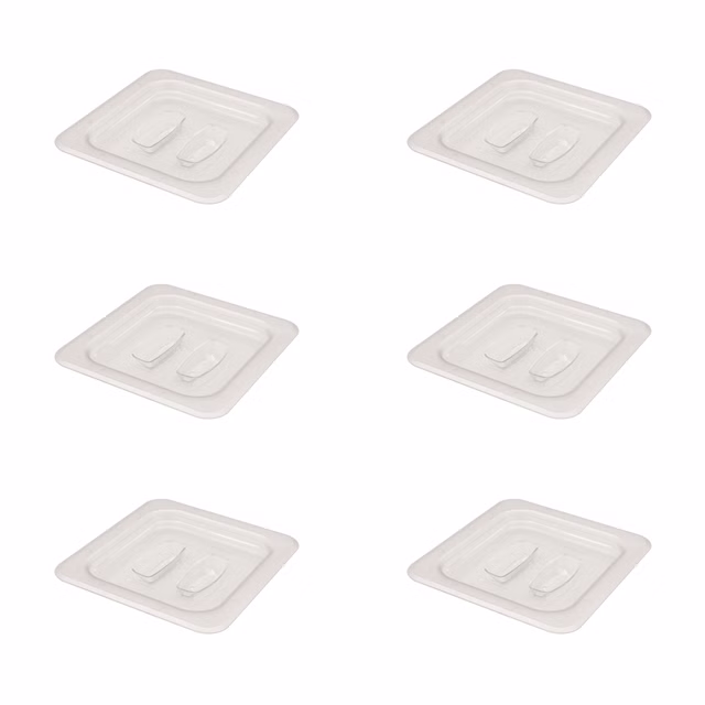 AcMax 6 Stück Polycarbonat Deckel GN 1/6 Gastronormbehälter GN-Behälter Gastronorm Kunststoff