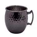 AcMax Moscow Mule Becher Kupferbecher gehämmert Cocktail Tasse mit Hammerschlag Gunmetal black AcMax Moscow Mule Becher Kupferbecher gehämmert Cocktail Tasse mit Hammerschlag Gunmetal black