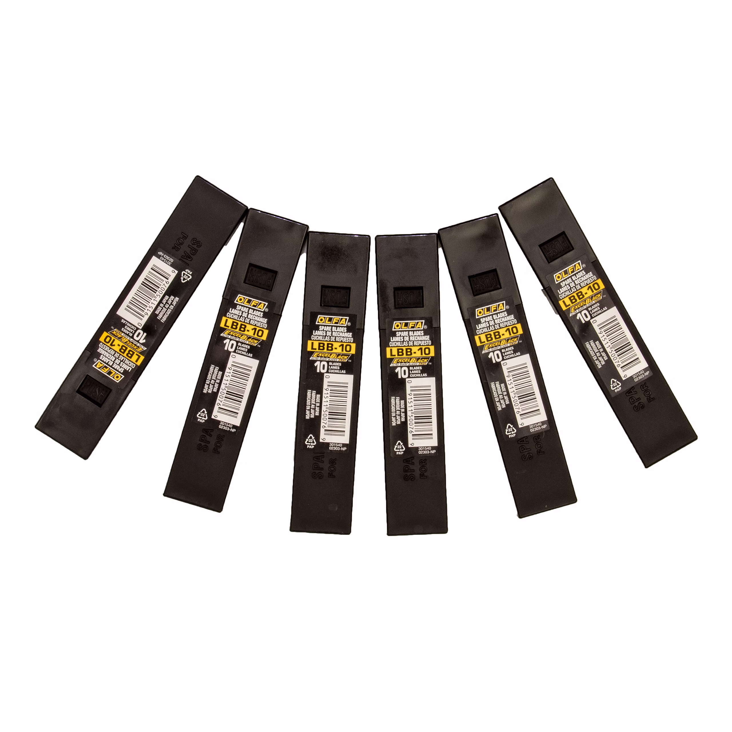Olfa 6 Stück Etui mit 10 Ersatzklingen LBB 18mm für Industrie Cutter Black ultra scharf Olfa 6 Stück Etui mit 10 Ersatzklingen LBB 18mm für Industrie Cutter Black ultra scharf