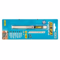 Olfa 6 Stück SVR-2 Slimline Edelstahl-Schnappmesser mit Taschenclip, Grau