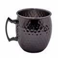 AcMax 4 Stück Set Moscow Mule Becher Kupferbecher gehämmert Cocktail Tasse mit Hammerschlag Gunmetal black AcMax 4 Stück Set Moscow Mule Becher Kupferbecher gehämmert Cocktail Tasse mit Hammerschlag Gunmetal black