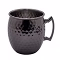 AcMax 20 Stück Set Moscow Mule Becher Kupferbecher gehämmert Cocktail Tasse mit Hammerschlag Gunmetal black AcMax 20 Stück Set Moscow Mule Becher Kupferbecher gehämmert Cocktail Tasse mit Hammerschlag Gunmetal black